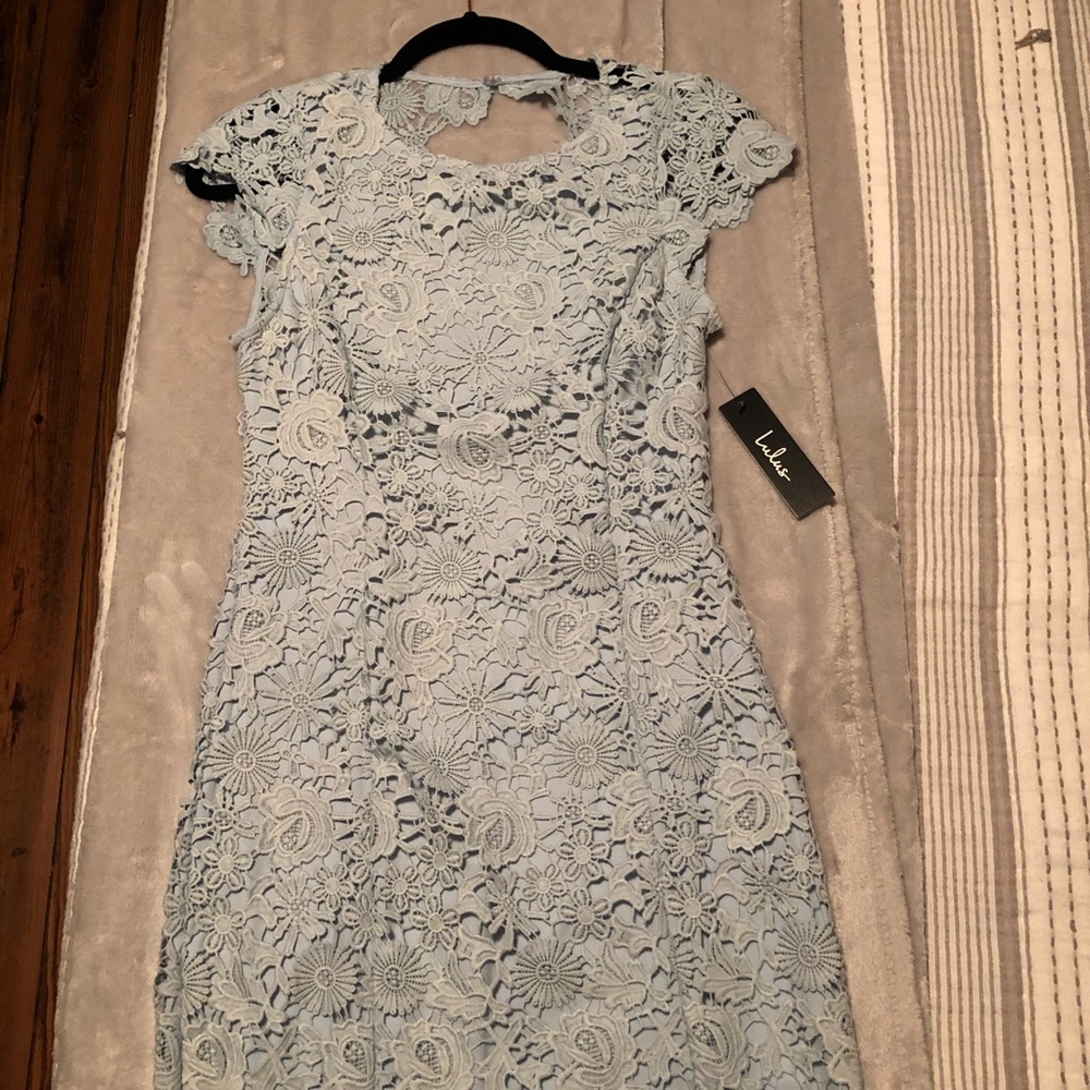 Lace open back dress